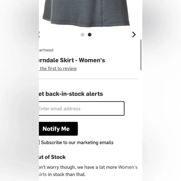 Smartwool Ferndale Charcoal Grey Merino Wool A-Line Skirt Medium - Picture 14 of 14